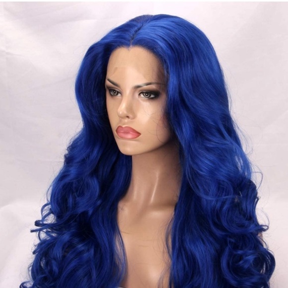 Blue Wavy Lace Front Wig - Picture 4 of 6